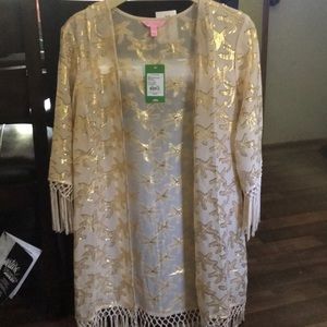Lilly pulitzer oyster shell kimono